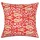 24" Big Red Multi Ikat Kantha Bohemian Throw Pillow Cover