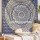 Blue & Sparkly Gold Classic Mandala Wall Tapestry