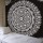 Black Bohochic Medallion Mandala Wall Tapestry