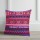Boho Stripe Decorative Pink Throw Pillow Case 16X16 Inch