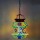 Turkish Mosaic Glass Hanging Bell Pendant Light Lantern