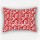 Red Zigzag Boho Embroidered Standard Pillow Sham Set of 2