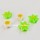 Gift Pack of Green & White Lily Flower Shaped Decorative Floating Fragrance Candle Set of 5
