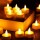 Christmas & Diwali Decoration Battery-operated Flameless Green LED Tea Light Candles Set of 6