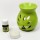 Green Oil Warmer Diffuser Set with Aroma Oil & Tea Light