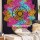 Black Colorful Tie Dye Mandala Wall Tapestry