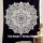 Black & White Lotus Mandala Wall Tapestry