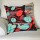 Black Multi Floral Vintage Kantha Throw Pillow Cover