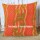 Orange Floral One-Of-A-Kind Vintage Kantha Throw Pillow Cover 16X16 Inch