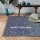 Indigo Blue Multi Design Outdoor Indoor Dhurrie Rug 3'X5'