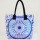 Blue Multi Large Leaf Ombre Tote Hippie Handbag