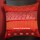 Red Handloom Silk Square Throw Pillow Cover 