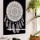 Black & White Lotus Dream Catcher Fabric Poster