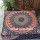 Large Dark Blue Birds Bohemian Mandala Square Floor Pillow Cover, Hippie Pet Bed