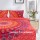 Red Peacock Peafowl Mandala Duvet Covers with Set of 2 Pillow Covers