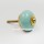 Solid Teal Color Decorative Ceramic Dresser Knobs Set of 2