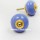 Solid Blue Color Ceramic Dresser Knobs Set of 2