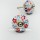 Colorful Flower Painted Ceramic Dresser Knobs Set Of 2