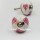 White & Pink Decorative Love Heart Ceramic Dresser Knobs Set Of 2 