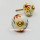Colorful Tree Branch Painted Decorative Ceramic Knobs Set Of 2 