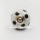 White & Black Polka Dots Ceramic Dresser Knobs Set Of 2 