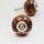 Brown Anchor Floral Ceramic Kitchen Knobs Set Of 2 