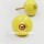 Solid Yellow Decorative Ceramic Drawer Knobs Set of 2 