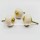 Solid Beige Decorative Ceramic Drawer Knobs Set Of 2 