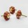 Decorative Solid Brown Kitchen Cabinet Ceramic Knobs Set of 2