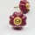 Solid Maroon Floral Drawer Ceramic Knobs Set of 2