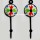 Multi-Fly Ceramic Round Key Holders Set of 2