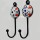 Spiral Waves Ceramic Round Key Hooks Set of 2