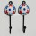 Valentine Ceramic Round Key Hooks Set of 2