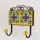 Yellow Colorful Flower Illusion Decorative Ceramic Wall Hook