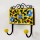 Yellow Leaves & Floral Decorative Ceramic Wall Hook