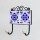 White & Blue Traditional Decorative Ceramic Wall Hook