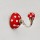 Red Polka Dotted Hand Painted Ceramic Wall Hook