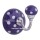 Purple Polka Dots Hand Painted Ceramic Wall Hook