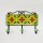 Green Floral Designed Hand Painted Decorative Wall Hook