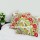 Green & Red Decorative Floral Pom Pom Throw Pillow Cover Set of 2