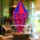 Blue & Red Bohemian Ceiling Hanging Fabric Cloth Lantern 