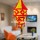 Yellow & Red Colorful Decorative Fabric Ceiling Lantern Lampshade