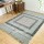 Grey & Black Bohemian Contemporary Style Hand Block Geometric Cotton Area Rug