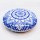 Blue Lotus Round Mandala Floor Pillow Cover 32 Inch