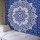 Blue & Glittering Silver Lotus Indian Mandala Wall Tapestry