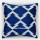 Decorative Blue Geometric Square Throw Pillow Cover 16X16 Inch