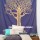 Large Blue & Gold Indian Desert Tree Tapestry Wall Hanging