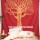 Maroon Gold Indian Boho Tree of Life Tapestry Wall Hanging