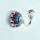 Red & Blue Floral Boho Decorative Ceramic Wall Hook