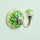 Green & Yellow Big Flower Paint Decorative Boho Ceramic Wall Hook